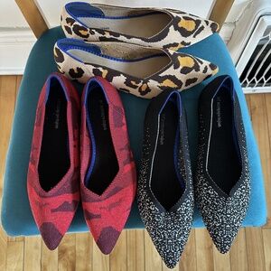 Lot of 3 Rothy's style flats